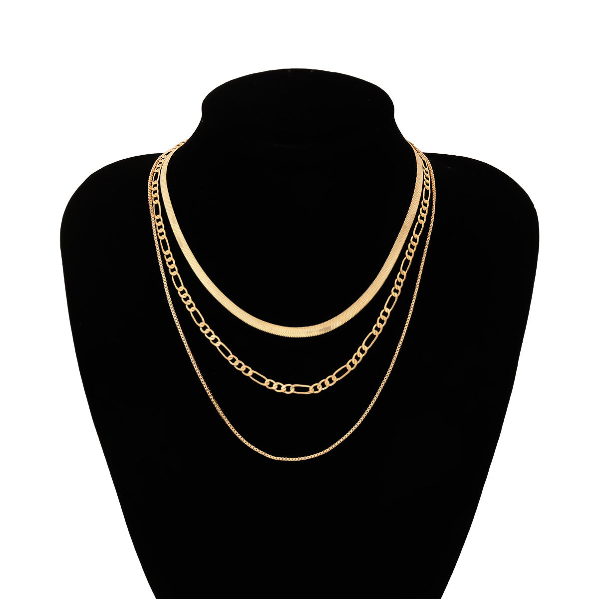 Multi-layer Snake Bone Box Chain Necklace