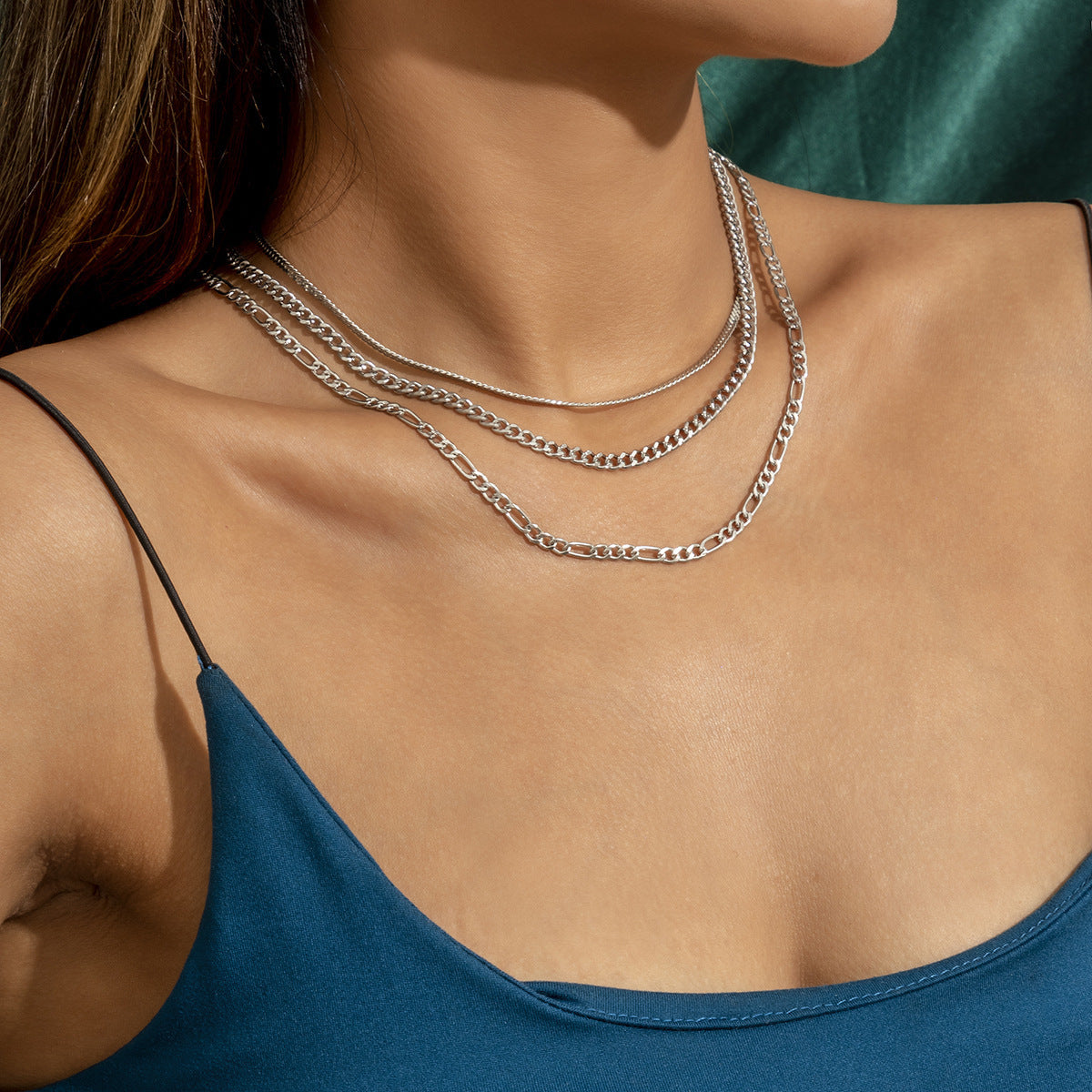 Multi-layer Snake Bone Box Chain Necklace