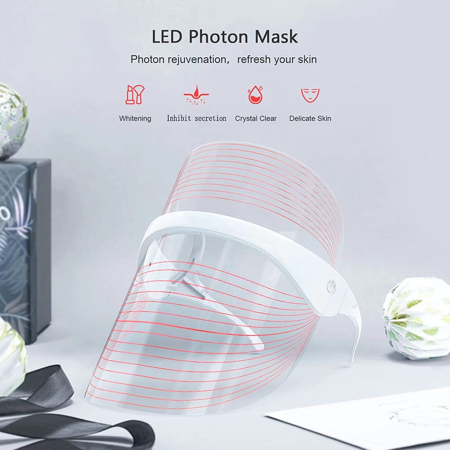Anti-Ageing 3 Color Electric LED Light Therapy Facial Beauty Mask