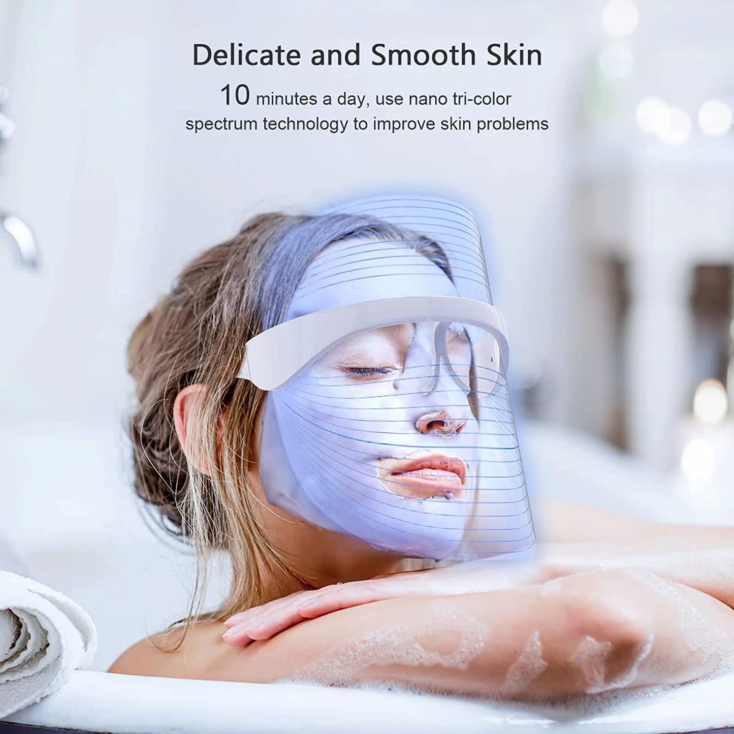 Anti-Ageing 3 Color Electric LED Light Therapy Facial Beauty Mask