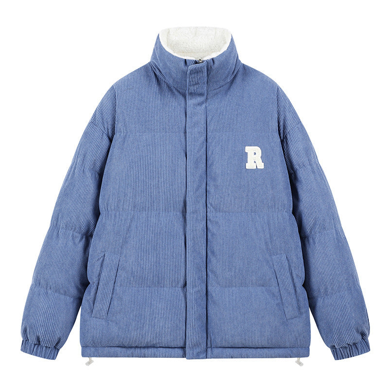 Cashmere Cotton-padded Coat Double-sided Wear Loose Lapel Warm Coat