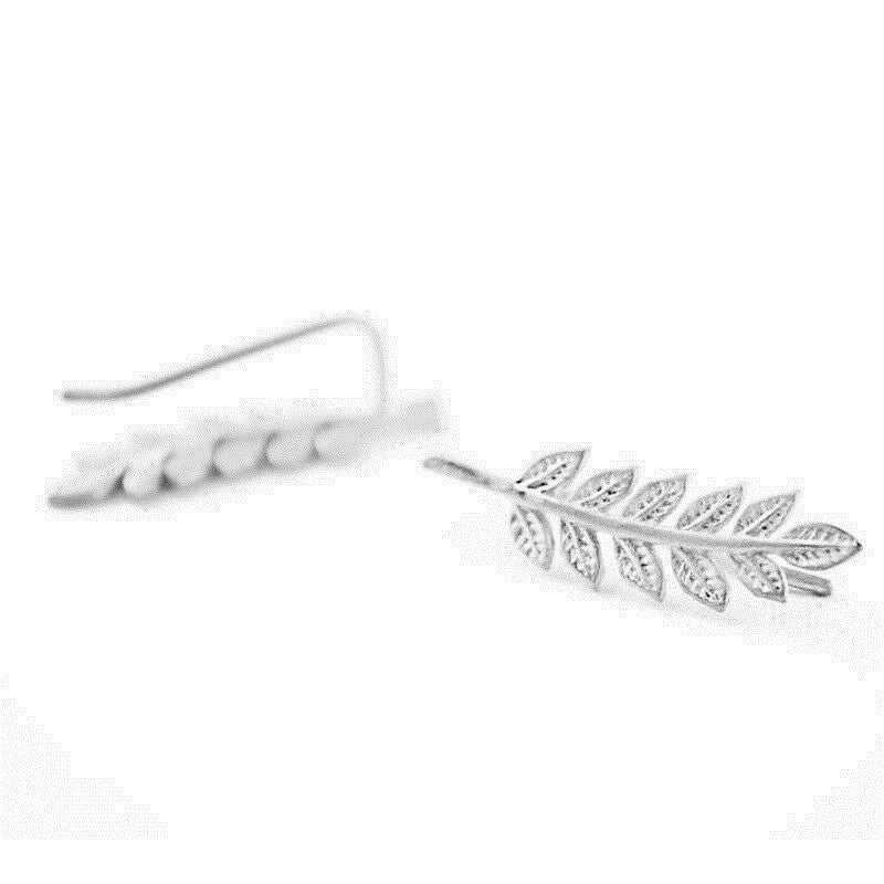 Simple Tree Leaf Alloy U-shaped Ear Clip Earrings